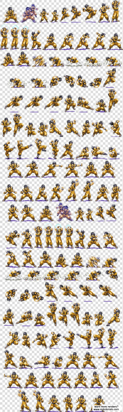 Dragonballz Krillan Sheet   Goku Sprite Sheet Png  Transparent PngTransparent PNG