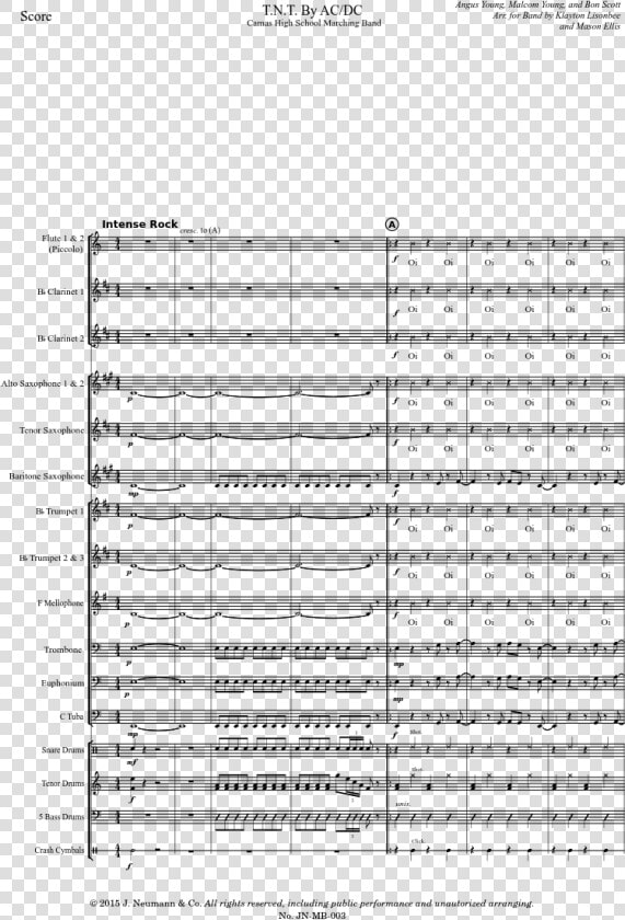 Ac Dc Tnt Alto Sax Sheet Music  HD Png DownloadTransparent PNG