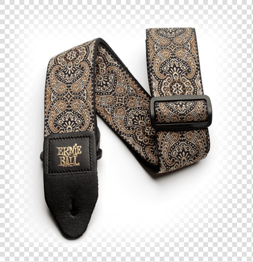 Ernie Ball Gold Black Paisley Jacquard Guitar Strap  HD Png DownloadTransparent PNG