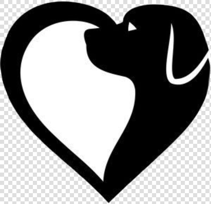  heart  dog  silhouette   Dog With Heart Silhouette  HD Png DownloadTransparent PNG