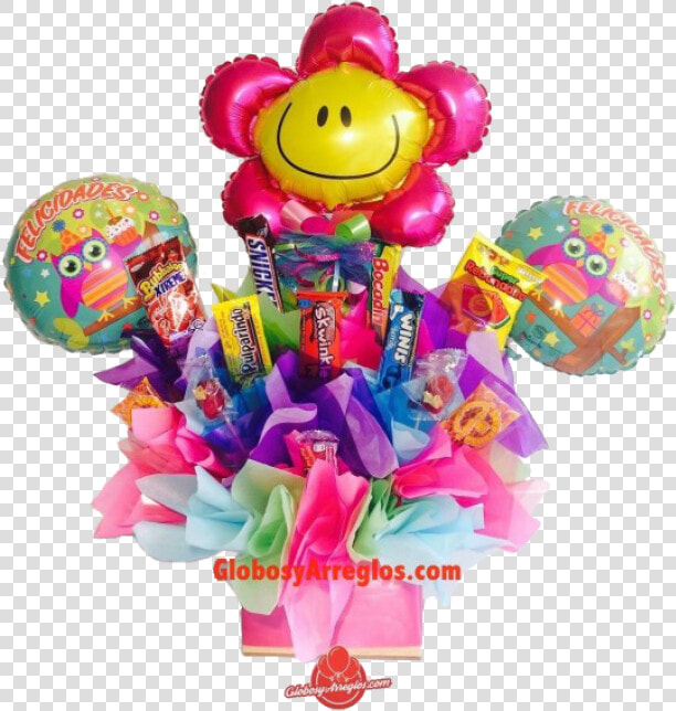 Cumpleaños Detalles De Regalo   Png Download   Arreglo De Globos Y Dulces  Transparent PngTransparent PNG