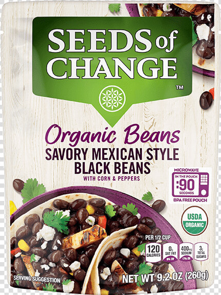 Savory Mexican Style Black Beans   Seeds Of Change Beans  HD Png DownloadTransparent PNG