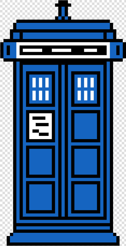 Transparent Tardis Png   Tardis Pixel Art Png  Png DownloadTransparent PNG