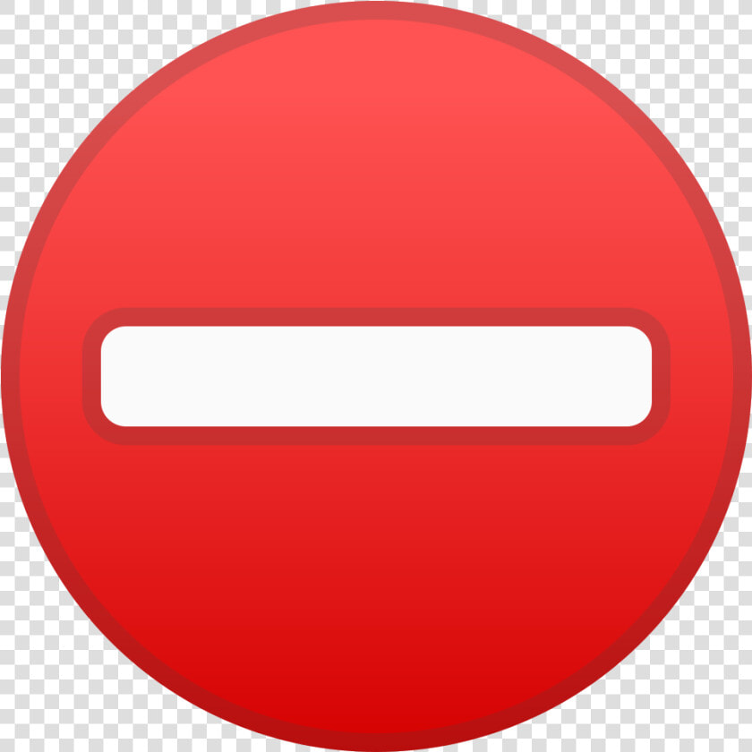 Red No Entry Transparent Png   Emoji Sens Interdit  Png DownloadTransparent PNG