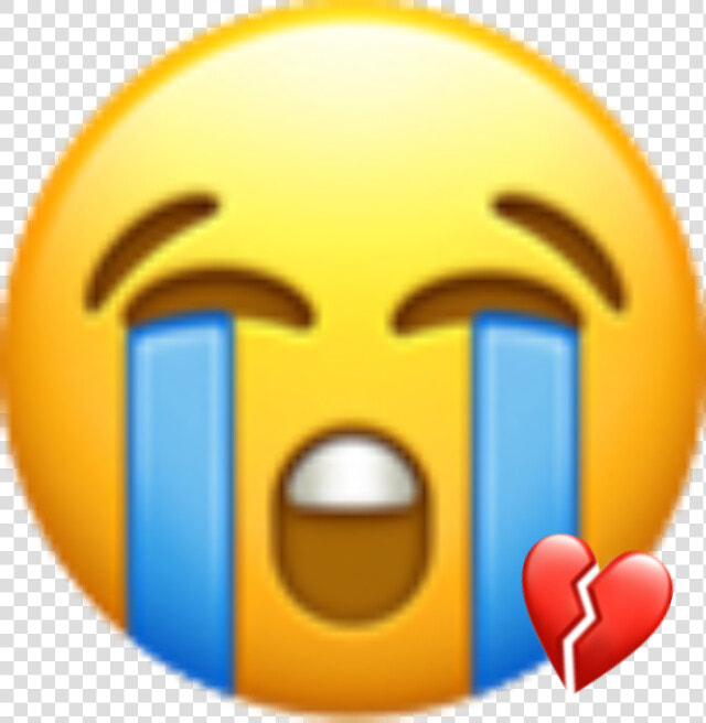 Transparent Heart Emoticon Png   Crying Emoji Ios  Png DownloadTransparent PNG