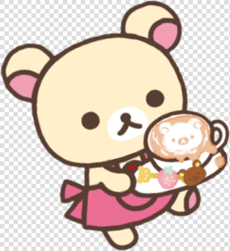  kawaii  cute  coffee  teddybear   Kiiroitori Sticker Rilakkuma  HD Png DownloadTransparent PNG