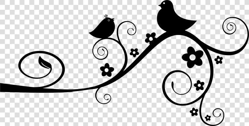 Birds Animals Flourish Free Picture   Flourish Black And White  HD Png DownloadTransparent PNG