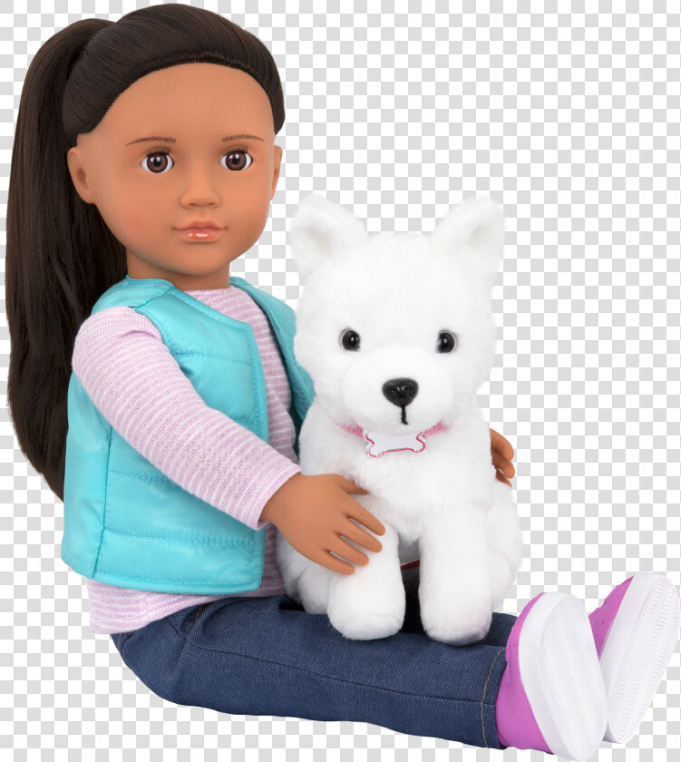 Cassie And Samoyed Sitting  HD Png DownloadTransparent PNG