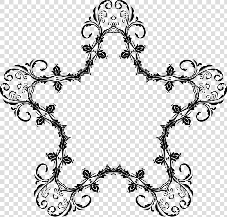 Symmetry monochrome Photography plant   Vintage Borders  HD Png DownloadTransparent PNG