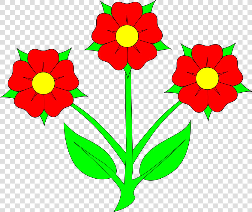 Rose Clipart Three Flower   Three Flowers Clipart  HD Png DownloadTransparent PNG