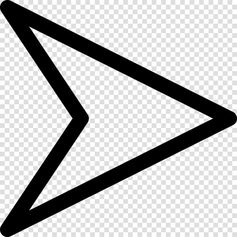 Triangle area symbol   White Arrow Right Png  Transparent PngTransparent PNG