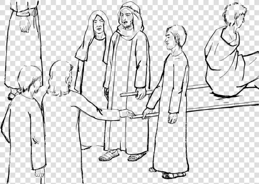 Emotion art conversation   Jesus Heals The Widows Son Colouring  HD Png DownloadTransparent PNG