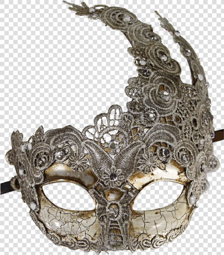 Vintage Gray Lace Carnival Mask   Masque  HD Png DownloadTransparent PNG