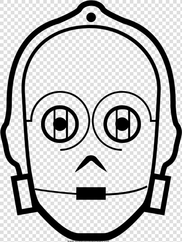 C 3po Coloring Page  HD Png DownloadTransparent PNG