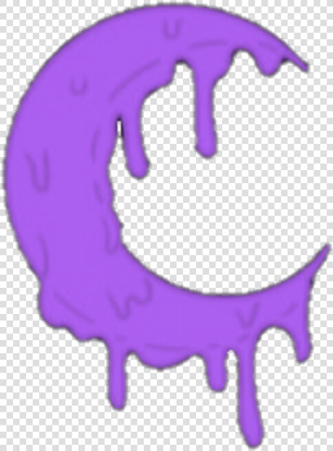  purple  aesthetic  moon  drip  cute  ftestickers  remixit   Crescent  HD Png DownloadTransparent PNG