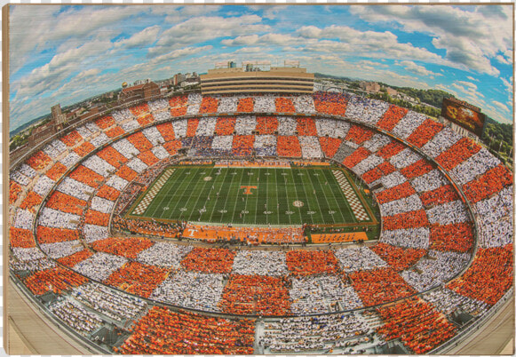 Aerial Fisheye Checkerboard Neyland   Neyland Stadium  HD Png DownloadTransparent PNG