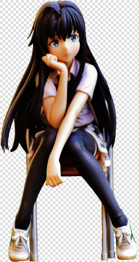 Anime Girl Sitting On The Chair Png Image   Anime Girl Sitting Down  Transparent PngTransparent PNG