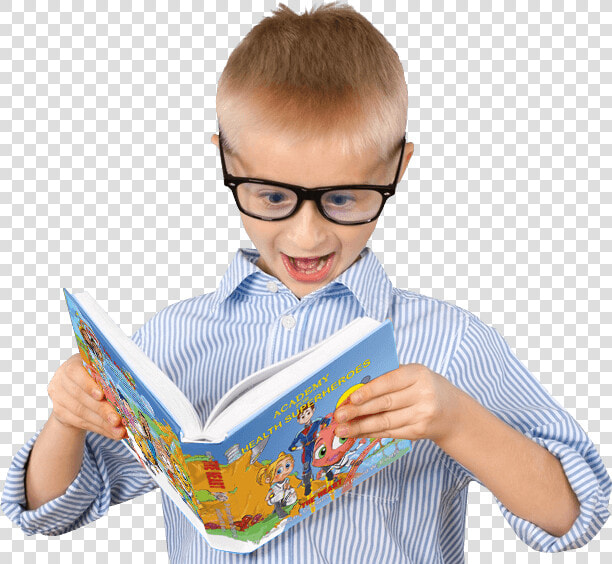 Kid Reading Academy For Health Superheroes Book   Reading  HD Png DownloadTransparent PNG