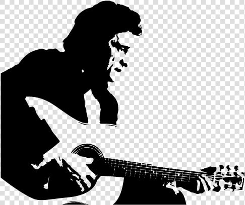 Silhouette Johnny Cash Stencil  HD Png DownloadTransparent PNG