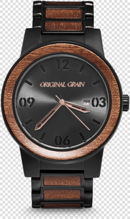 Sapele Black Barrel 47mm   Original Grain Whiskey Barrel Watch  HD Png DownloadTransparent PNG