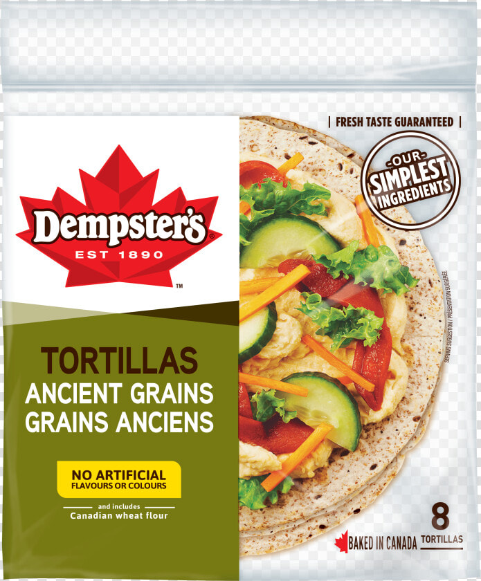 Dempster S® Ancient Grains 7   Dempsters Whole Wheat Tortilla  HD Png DownloadTransparent PNG