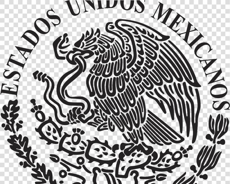 Logo Escudo Nacional De México Black And White Vector   Coat Of Arms Of Mexico  HD Png DownloadTransparent PNG