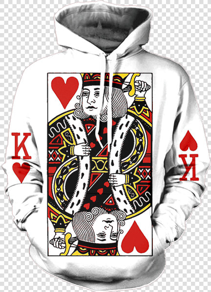 King Of Hearts Png   King Card Hoodie  Transparent PngTransparent PNG