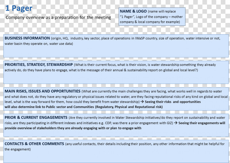 One Pager Wraf   Business One Pager  HD Png DownloadTransparent PNG