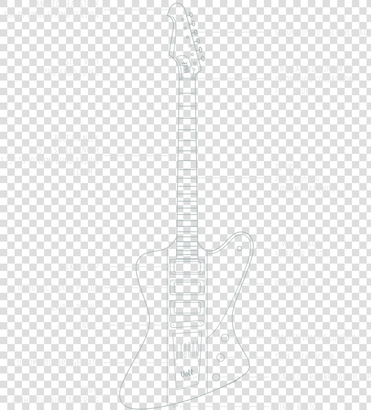 Clip Art Volt Electrics Reverse Blueprint   Electric Guitar  HD Png DownloadTransparent PNG