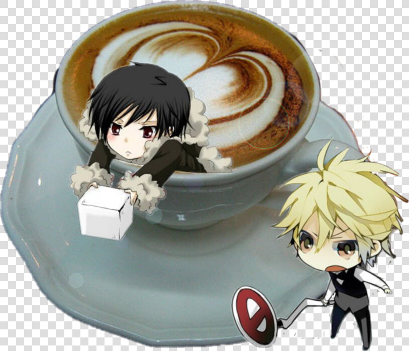  hotchocolate  stickers  chibis  durarara  izaya  shizuo  HD Png DownloadTransparent PNG