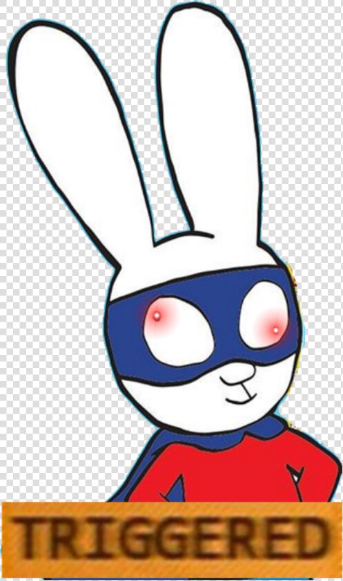  triggered  triggeredmeme  simonrabbit  simonsuperlapin   Cartoon  HD Png DownloadTransparent PNG