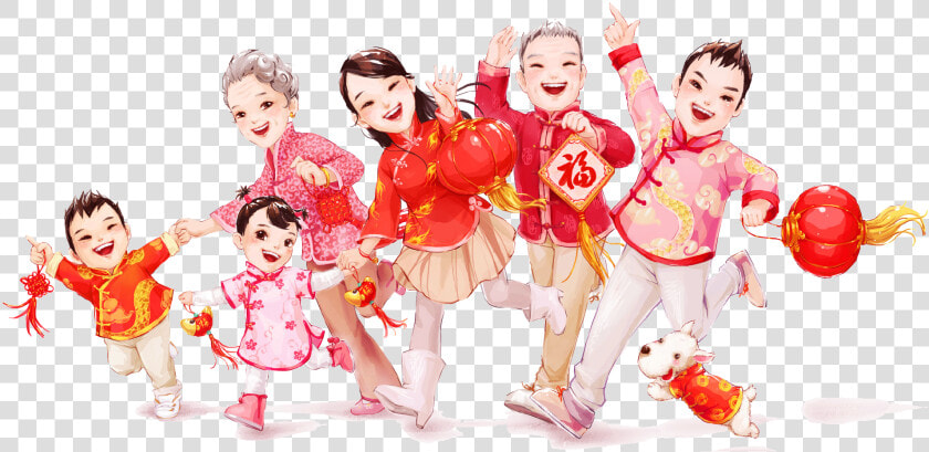 Chinese New Year Family Reunion Dinner  HD Png DownloadTransparent PNG