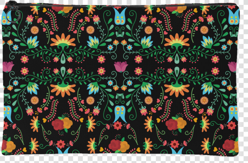 Mexican Flower Pattern Accessory Pouch   Coin Purse  HD Png DownloadTransparent PNG