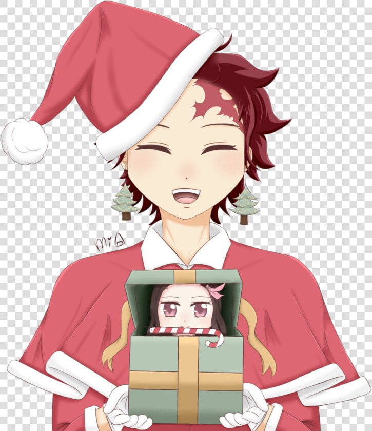 Demon Slayer Christmas my First Homework For Phos   Nezuko Christmas  HD Png DownloadTransparent PNG