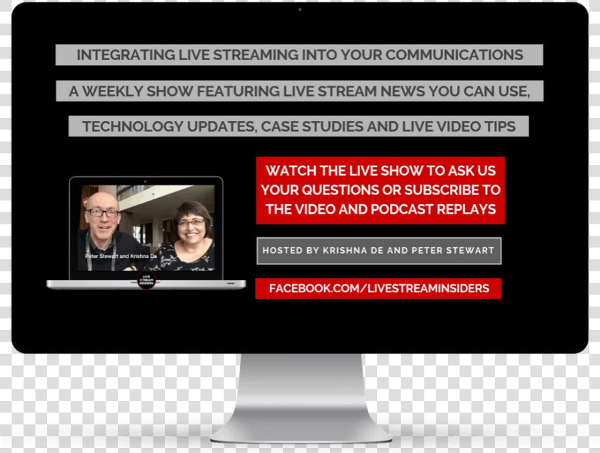 Watch The Live Stream Insiders Show Or Access The Video   Computer Monitor  HD Png DownloadTransparent PNG