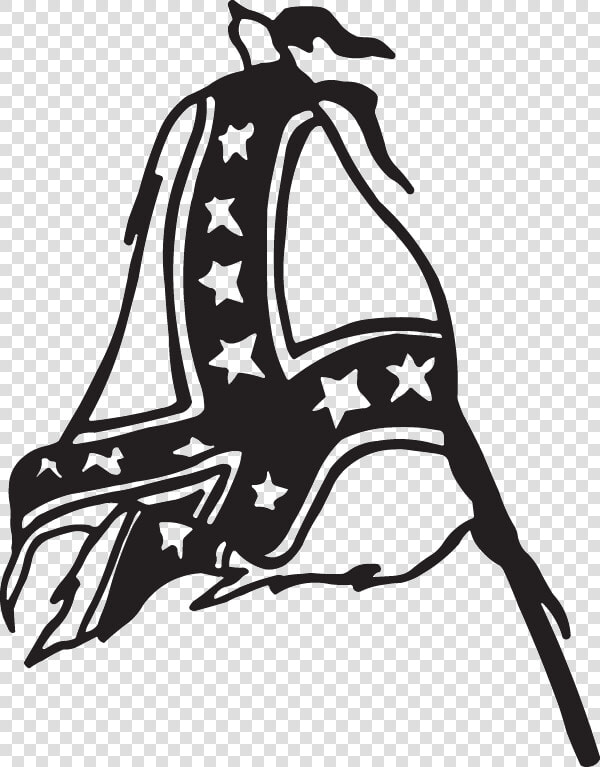 Black And White Confederate Flag Drawings  HD Png DownloadTransparent PNG