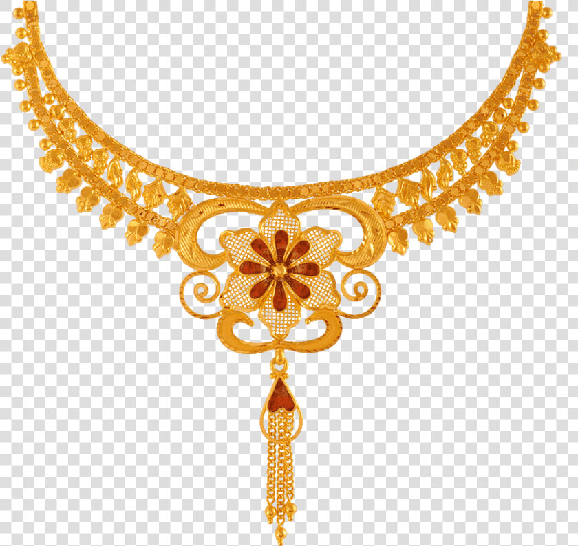 Chandra Jewellers 22kt Yellow Gold Necklace For Women   Pc Chandra Jewellers Necklace With Price  HD Png DownloadTransparent PNG