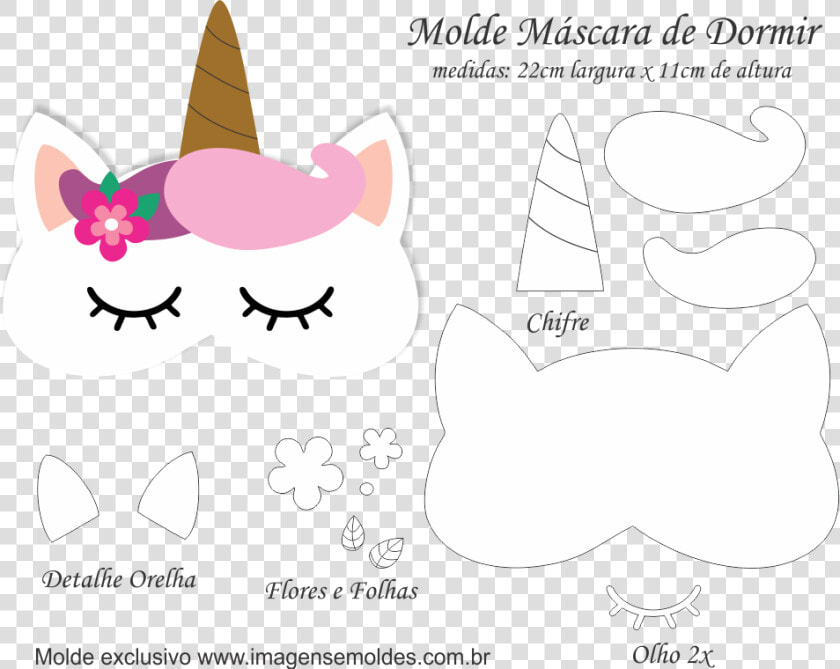 Thumb Image   Molde Para Antifaz De Unicornio  HD Png DownloadTransparent PNG