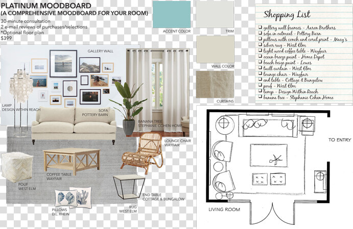 Platinum Mood Board Sea Interior Design   Interior Design Mood Board Free  HD Png DownloadTransparent PNG