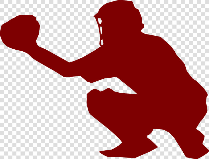 Baseball Swoosh Vector Free   Catcher Baseball Player Silhouette  HD Png DownloadTransparent PNG