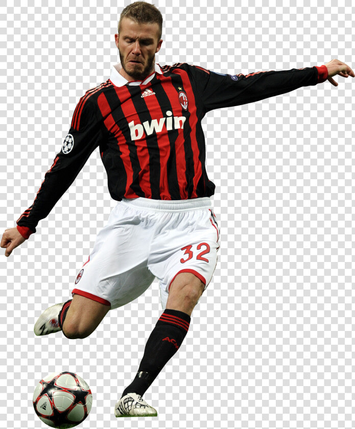 David Beckham render   Ac Milan Player Png  Transparent PngTransparent PNG