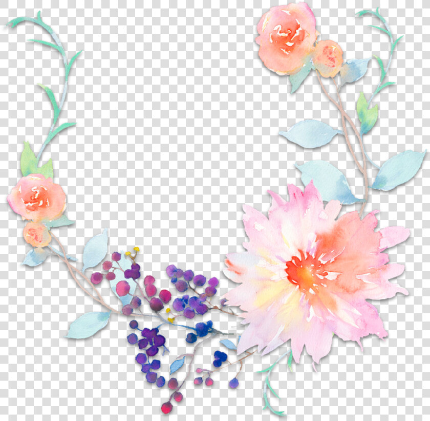 Spring Flower Watercolor Colorful Flowercrown Bloom   Water Colour Flower Crown  HD Png DownloadTransparent PNG