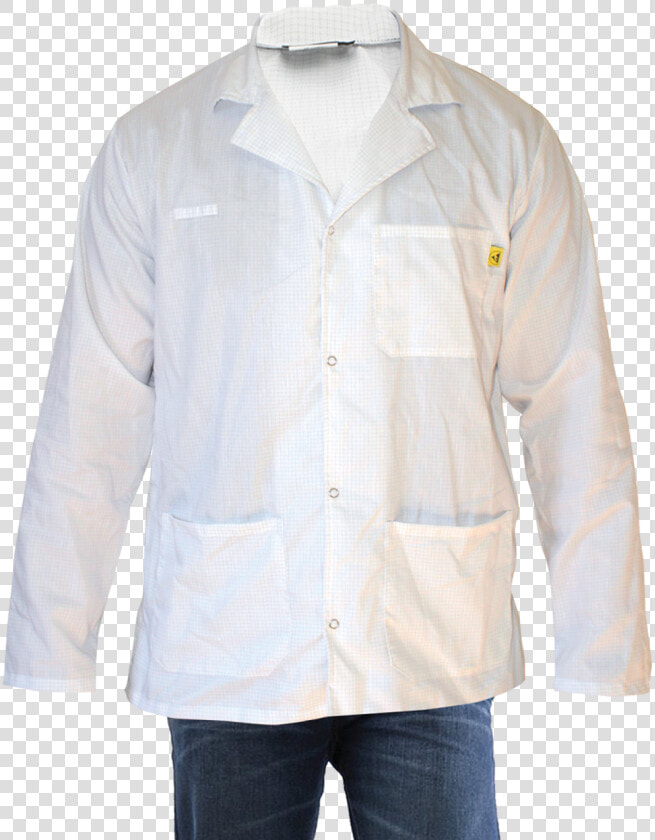 Get Lightweight Esd Lab Coats  Snap Cuff  White  Ea   Pocket  HD Png DownloadTransparent PNG