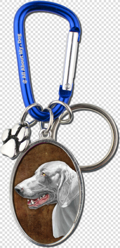 Weimaraner Cameo Carabiner Keychain   Weimaraner  HD Png DownloadTransparent PNG