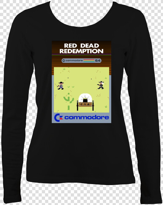 Commodore C64 Red Dead Redemption   Long sleeved T shirt  HD Png DownloadTransparent PNG