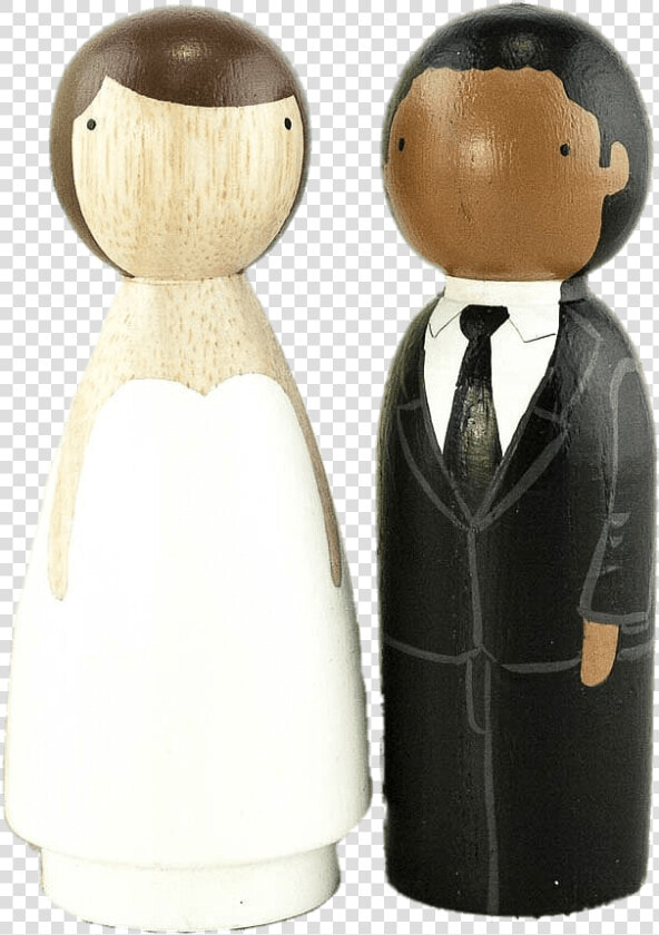 Wooden Wedding Figurine   Peg Doll Wedding Cake Topper  HD Png DownloadTransparent PNG