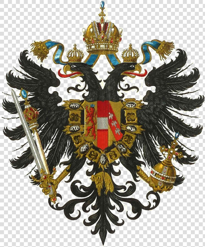 Colorful German Geraldic Bifurcated Eagle Tattoo Design   Austrian Coat Of Arms  HD Png DownloadTransparent PNG