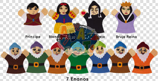 Guiñoles Blanca Nieves   Titeres De Blanca Nieves Y Los 7 Enanos  HD Png DownloadTransparent PNG