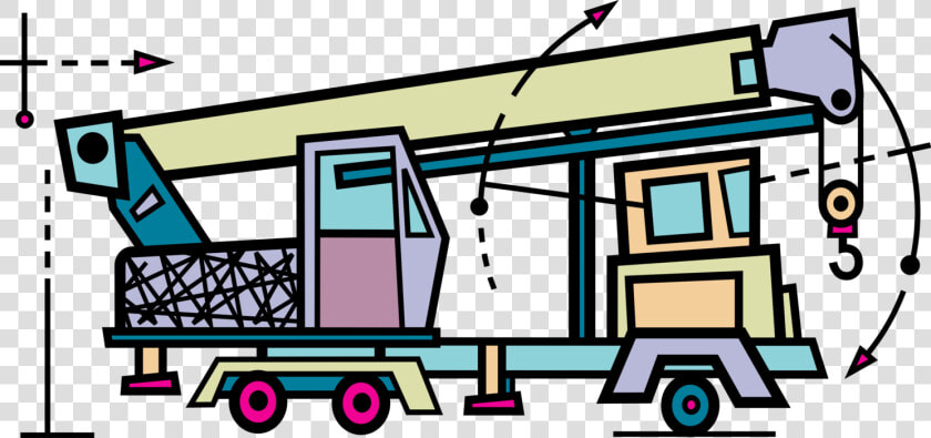 Vector Illustration Of Mobile Construction Crane Heavy  HD Png DownloadTransparent PNG