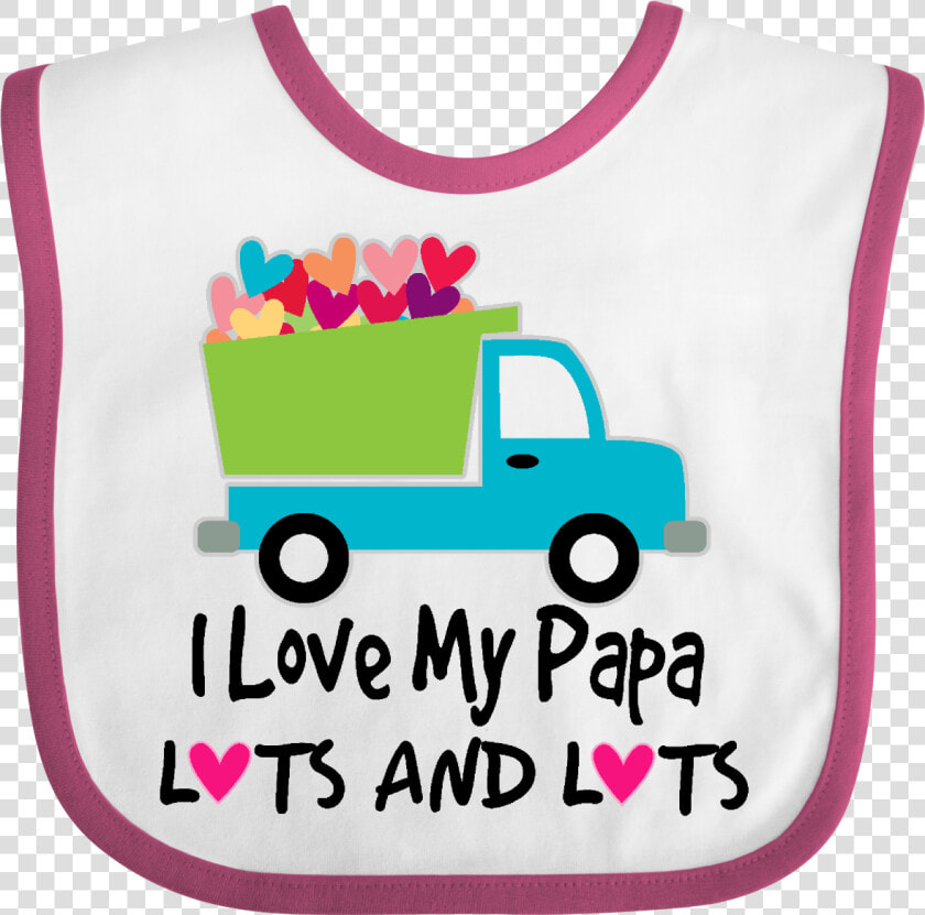 I Love My Papa Grandchild Baby Bib White And Raspberry   Love Auntie  HD Png DownloadTransparent PNG